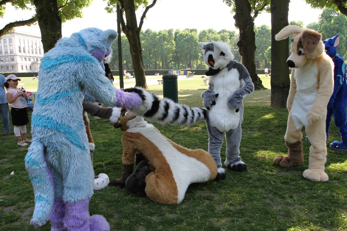 Belgium Strikes Back, Fursuiters in the park
